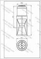 Емкость 135 л в каркасе пластиковая с конусным дном